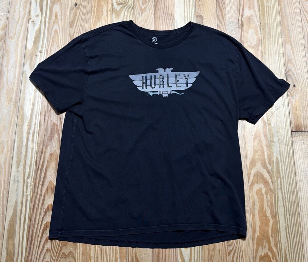 Hurley Men's Eagle Snake Graphic T Shirt Black Grey Western USA XXL